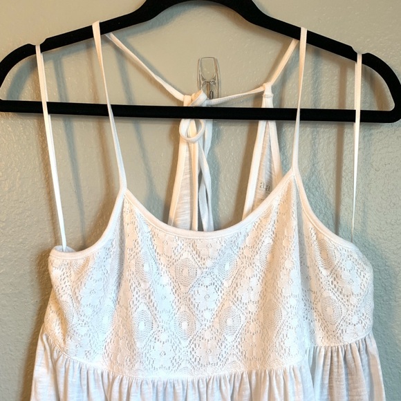 a.n.a White Spaghetti Strap Top w/ Lace & Tassels - Picture 4 of 8